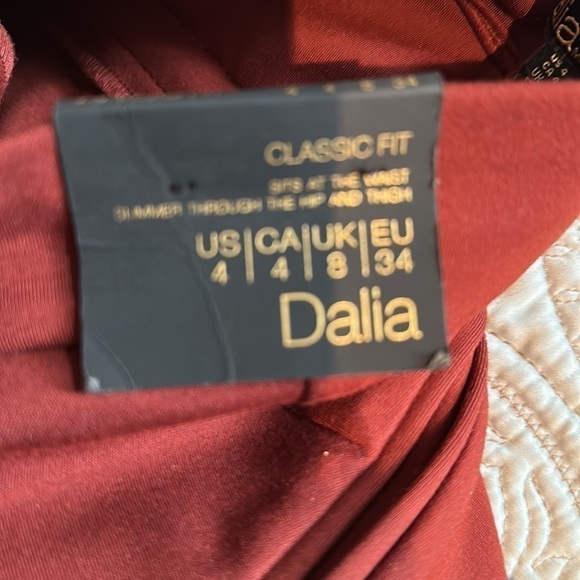 DALIA  size 4 fits like a 6 Rust stitch detail thin leg dress pant NWT - Picture 6 of 8